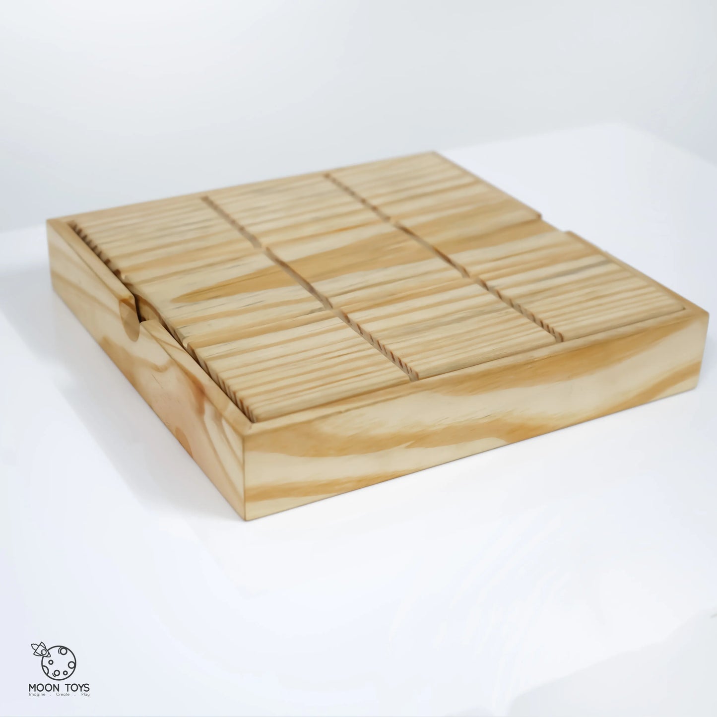 Natural Wooden Tic-Tac-Toe Game