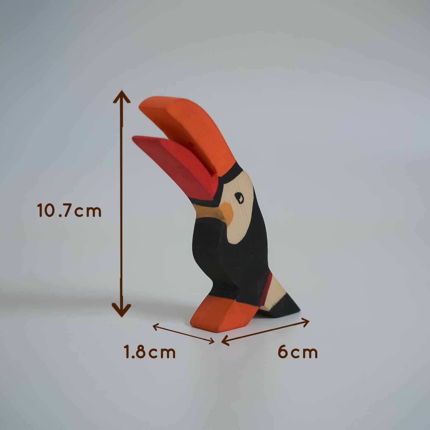 Handcrafted Wooden Toucan Toy – Neem Wood Bird Figurine