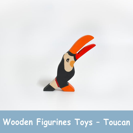 Handcrafted Wooden Toucan Toy – Neem Wood Bird Figurine