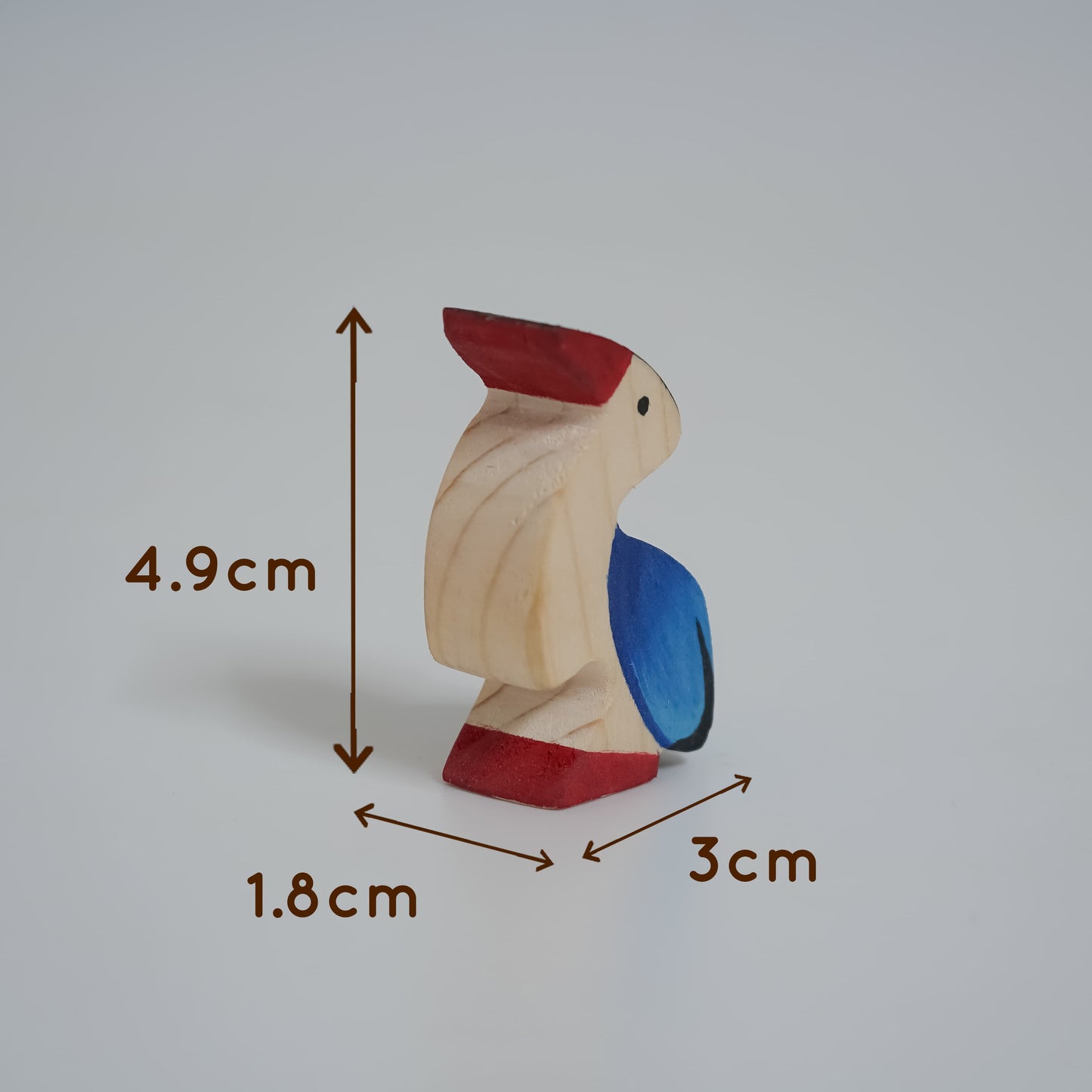 Handcrafted Wooden Woodpecker Toy – Neem Wood Bird Figurine