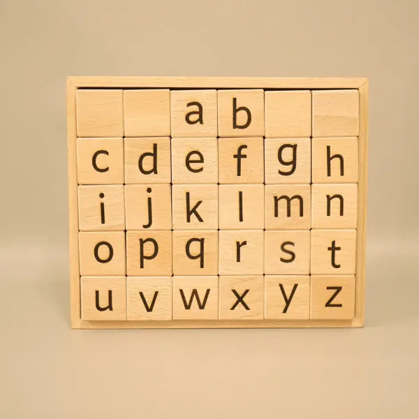 wooden small alphabet block toys