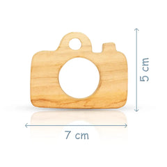 Dimensions with Wooden Big Camera Teething Toys