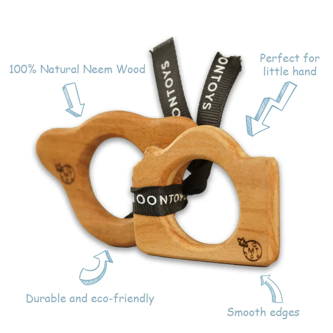 Benefits of Wooden Bunny + Camera Teether Toys