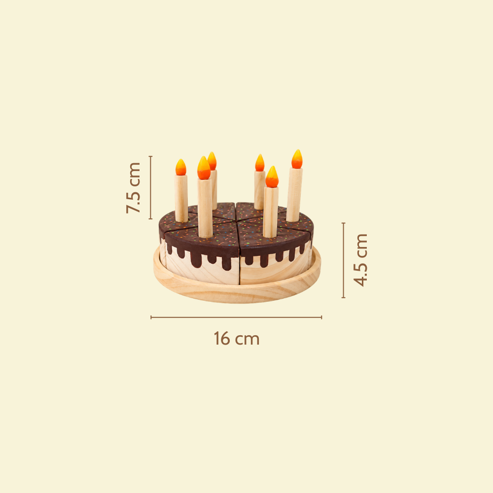 Wooden Chocolate Cake Set