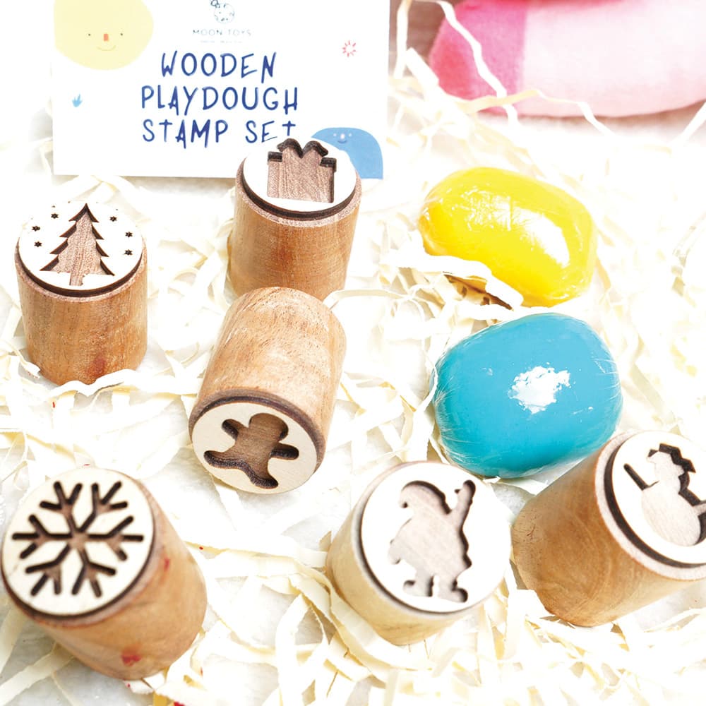 Wooden Christmas Stamp Toys
