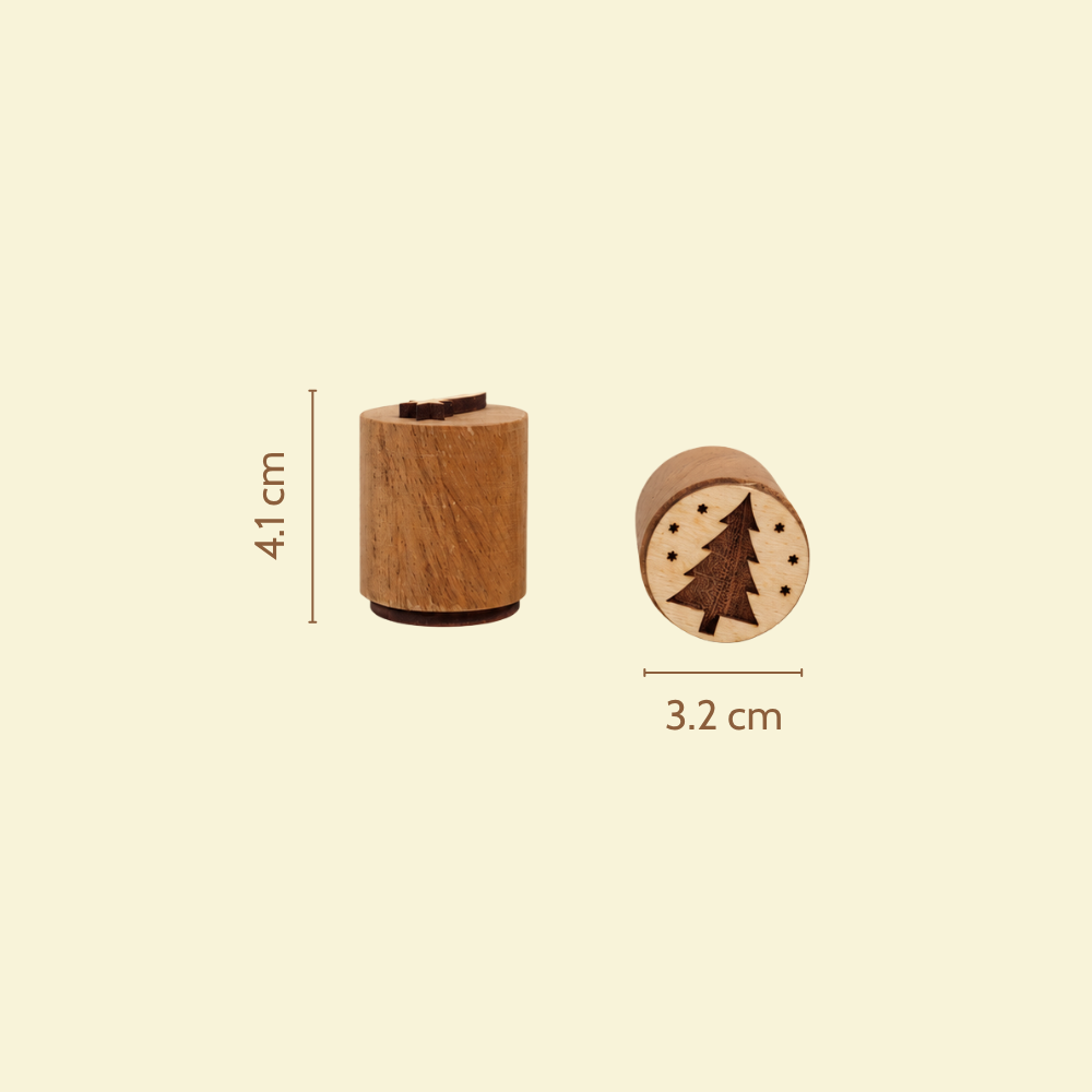 Wooden Christmas Stamp Set (5-Pieces)