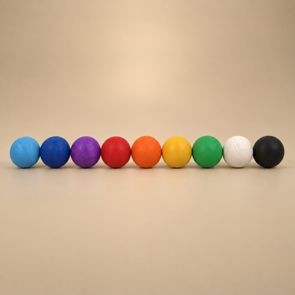 Colorful Wooden Balls Set