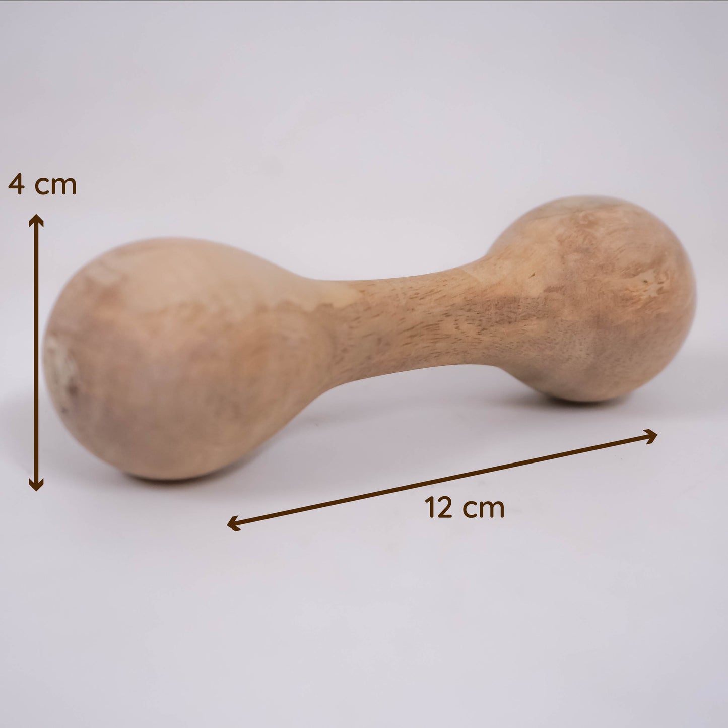 Neem Wood Dumbbell Rattle Toy