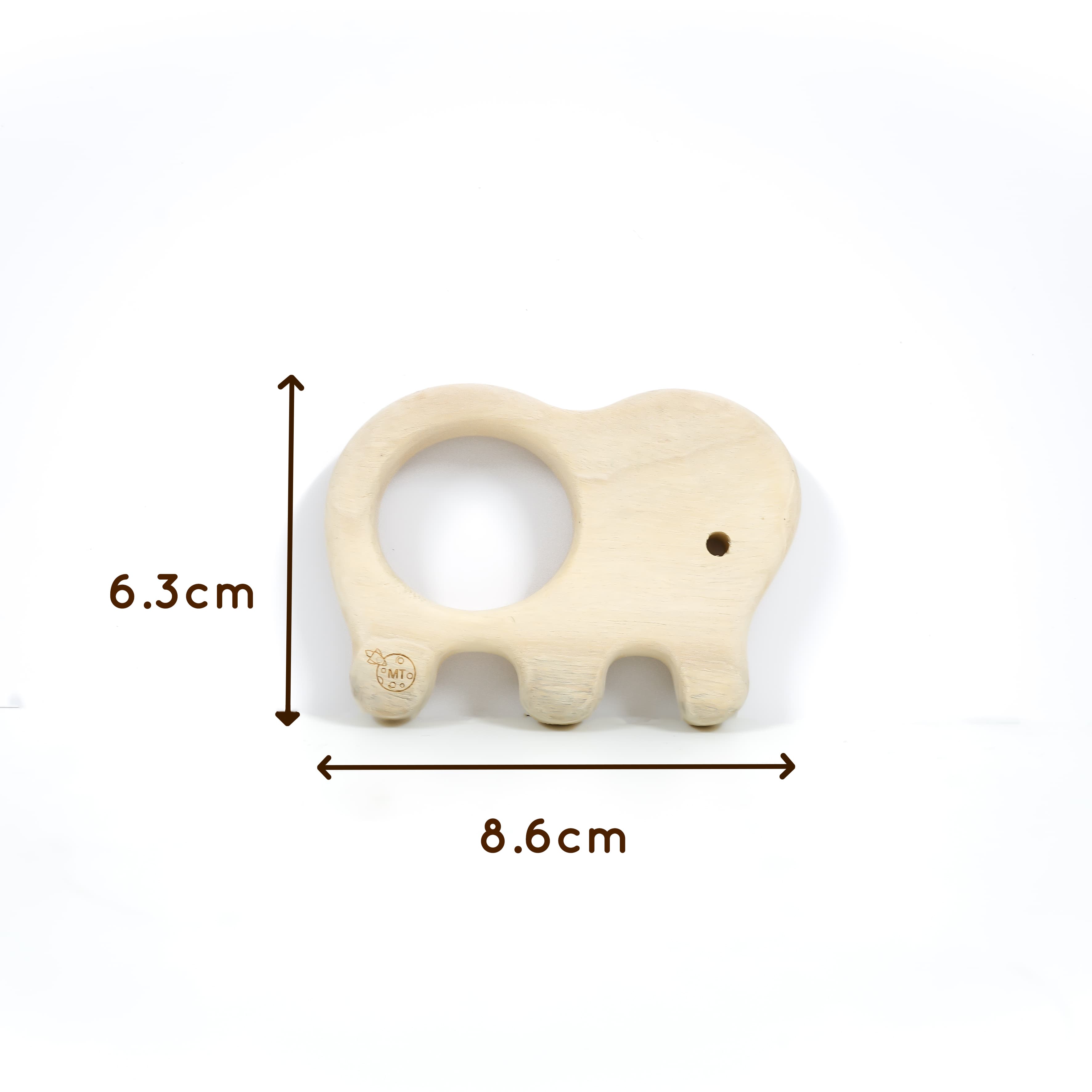 Wooden Teething Toys for Babies – Elephant + Whale + Camera