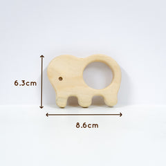 Wooden Teether Toys – Elephant + Whale