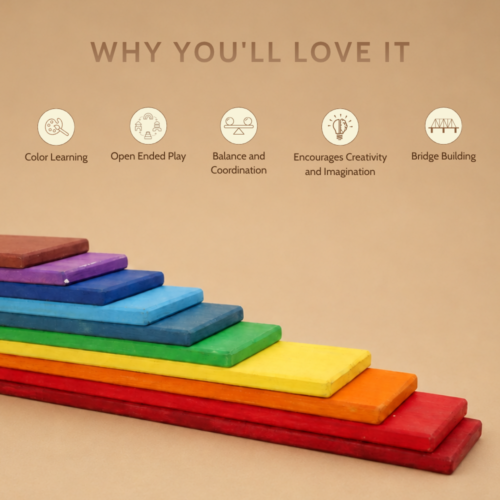 Play Boards Wooden Set (Colourful)