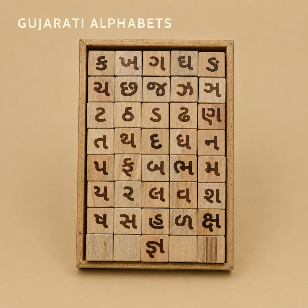 Educational Blocks Set (4-In-1) - Gujarati