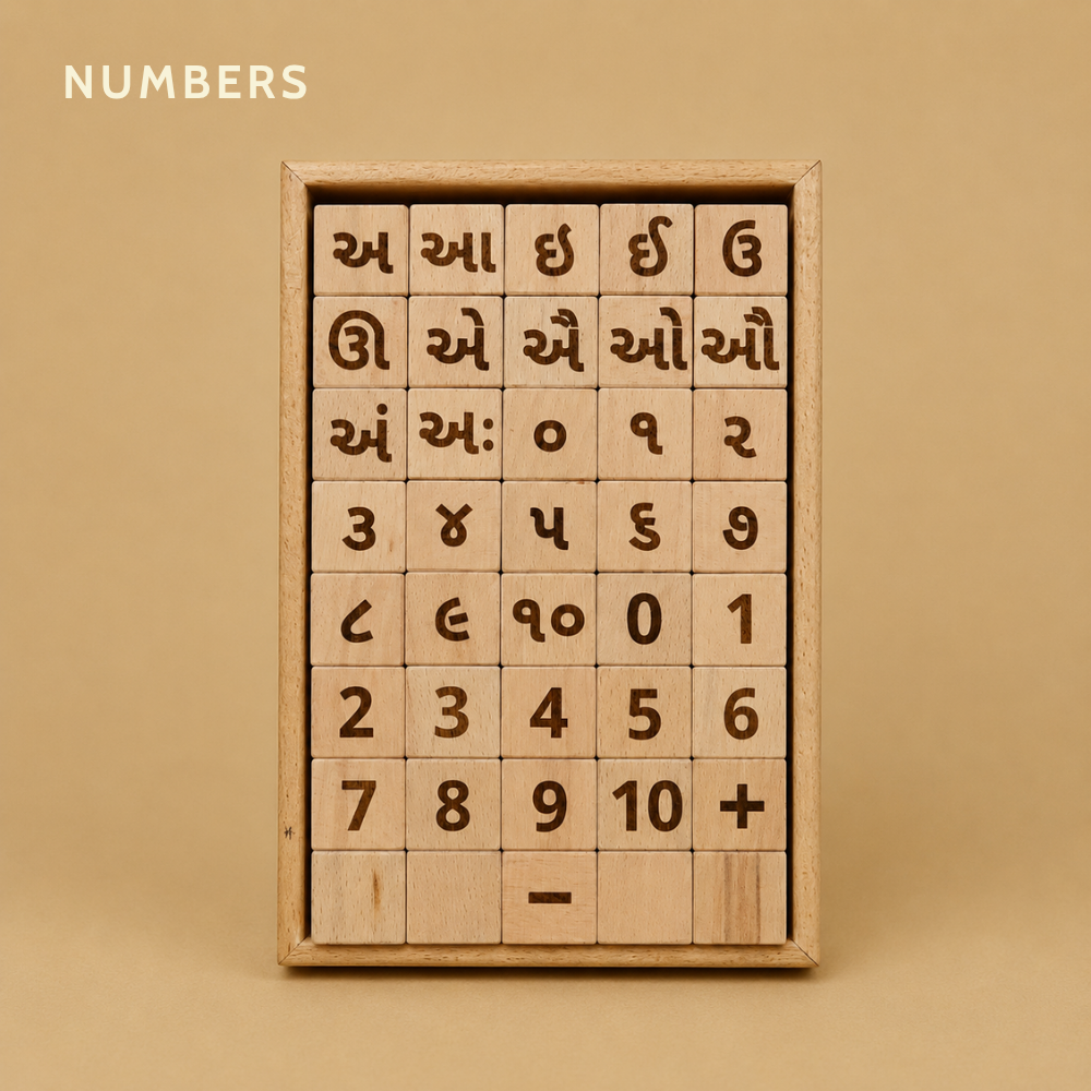 Educational Blocks Set (4-In-1) - Gujarati