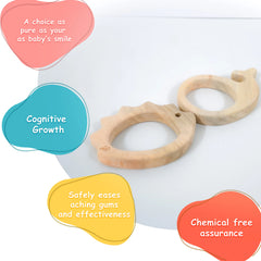 Best Wooden Teether – Hedgehog and Whale