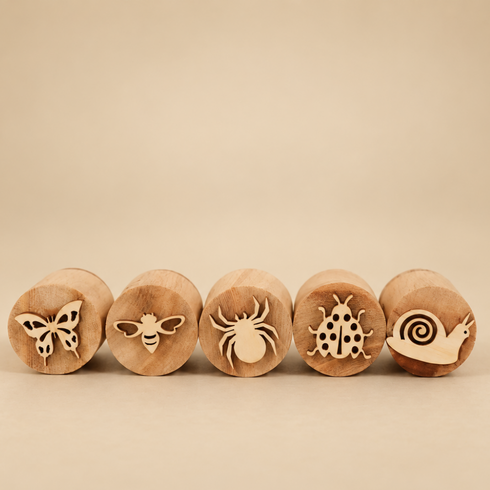 Wooden Insect Stamp Set