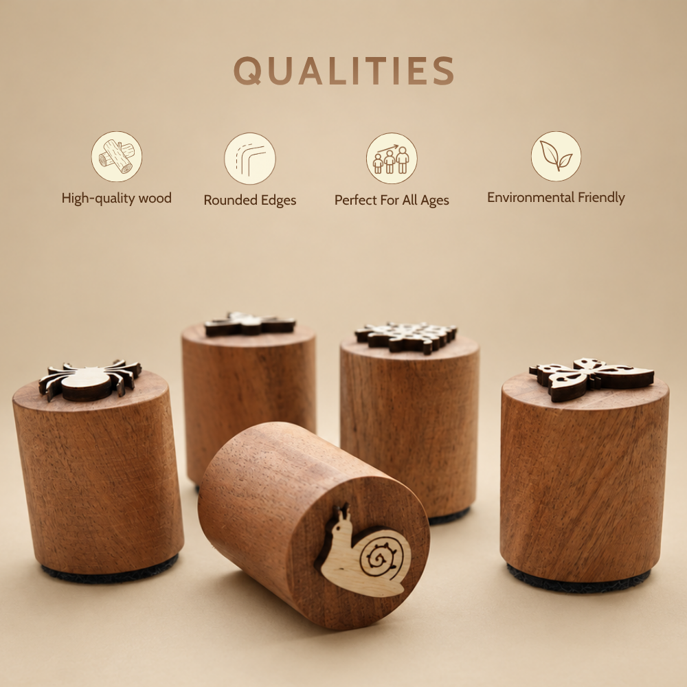 Wooden Insect Stamp Set
