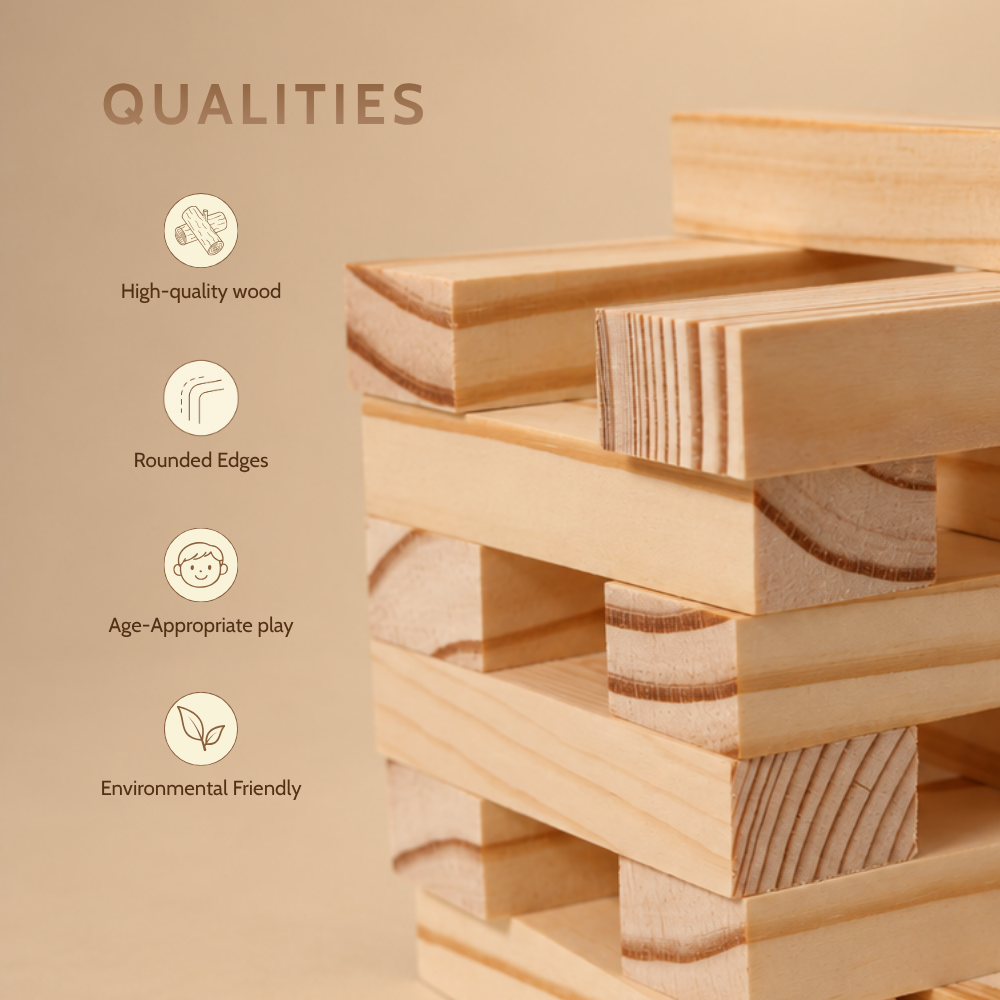 Wooden Jenga Gaming Toy