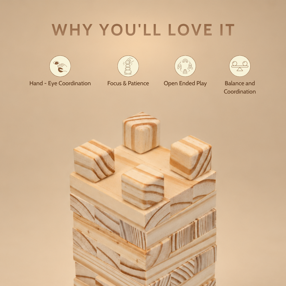 Wooden Jenga Gaming Toy