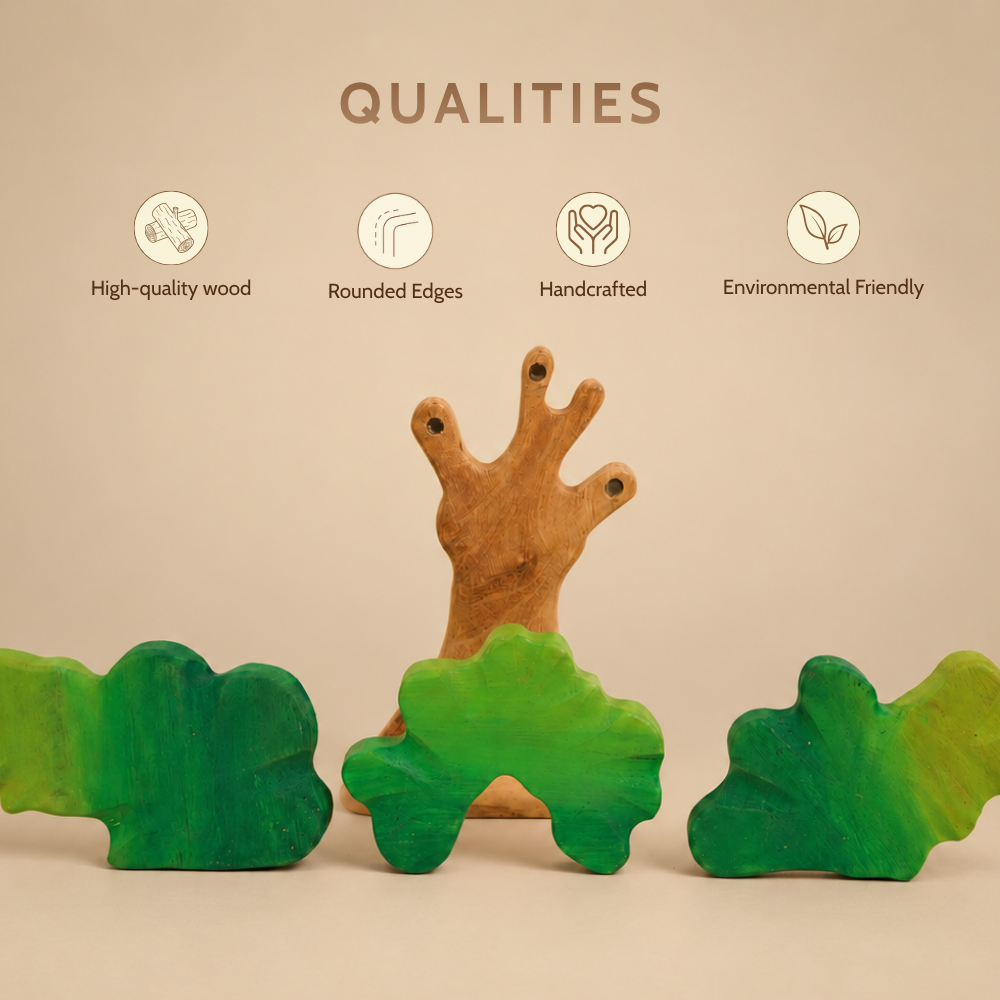 The Jungle Diaries Toy – Montessori Wooden Jungle Animal Playset