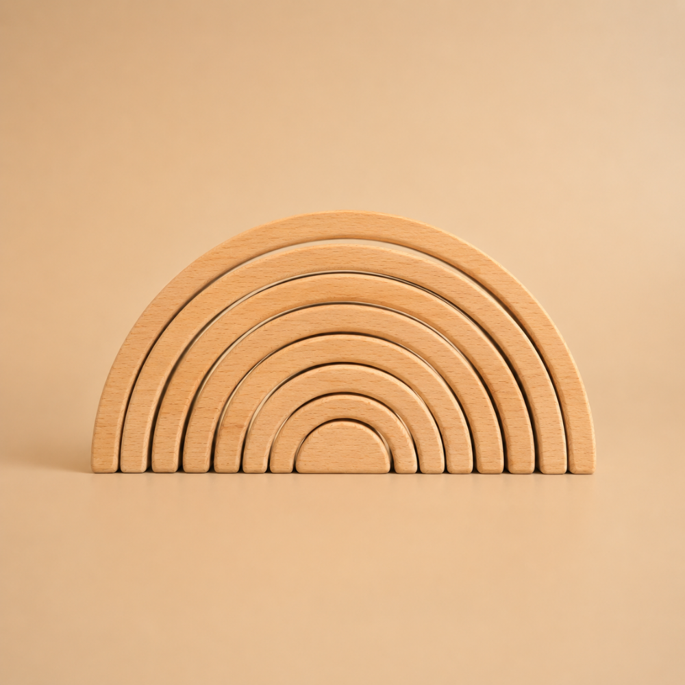 Large Wooden Rainbow Arch Stacker Toy