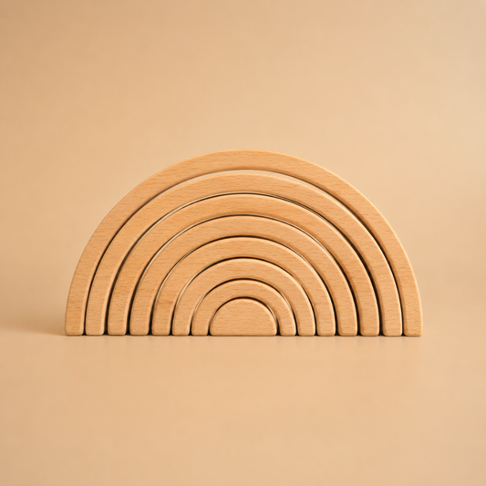 Large Wooden Rainbow Arch Stacker Toy