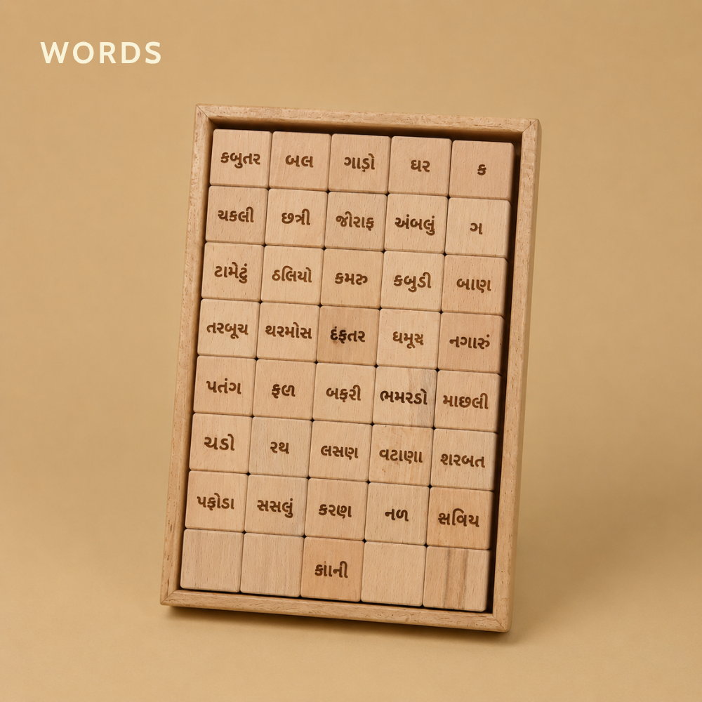 Educational Blocks Set (4-In-1) - Gujarati