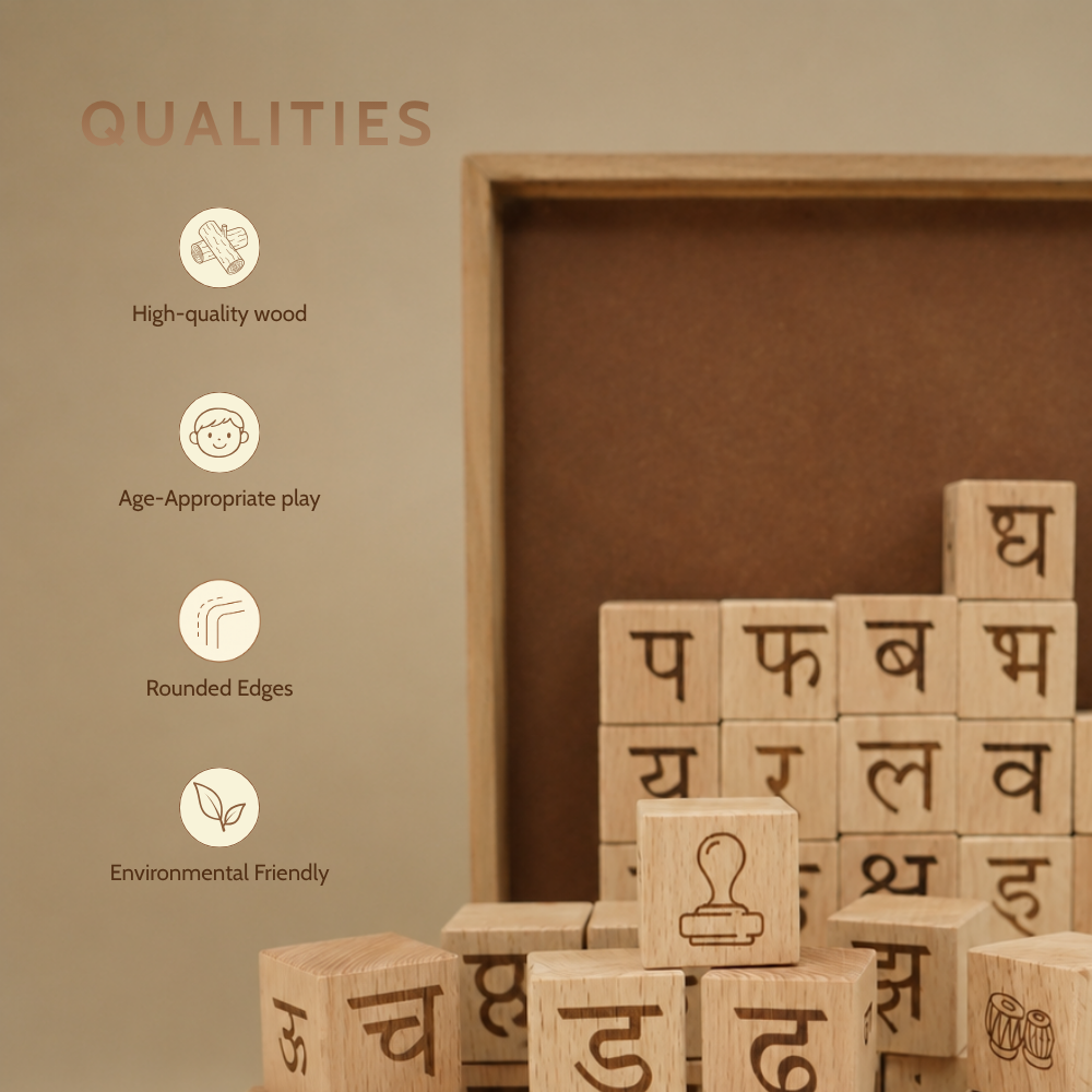 Educational Blocks Set (4-In-1) - Marathi