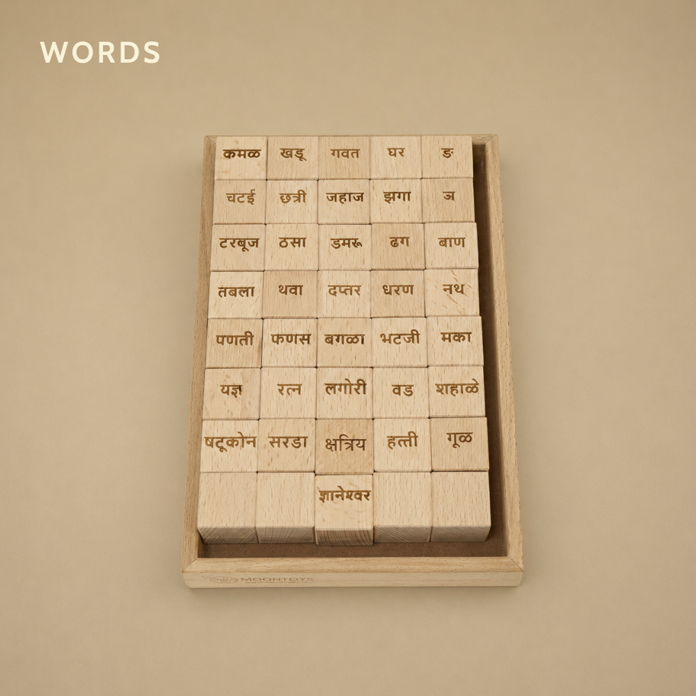 Educational Blocks Set (4-In-1) - Marathi