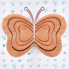 Natural Heart-shaped Wooden Stacker