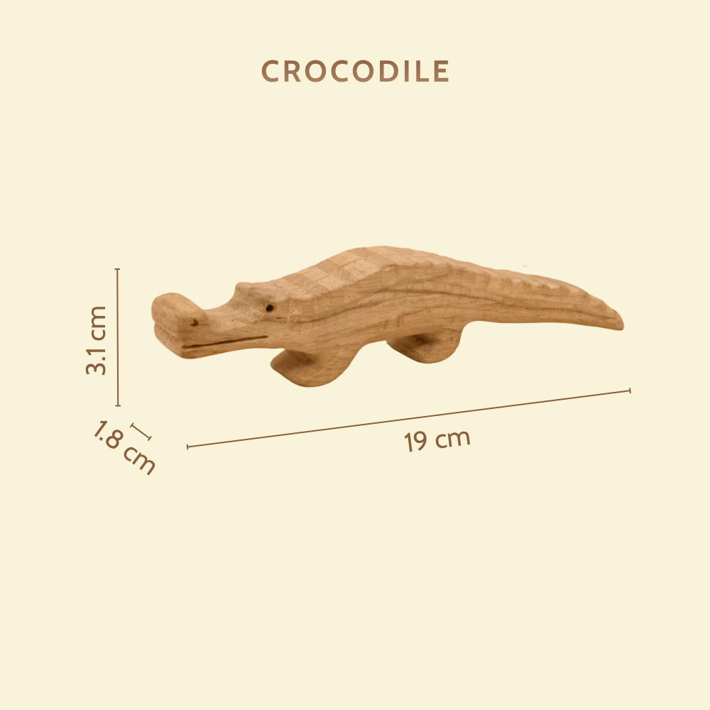 Wild Wonders of India Wooden Figurine Natural Set