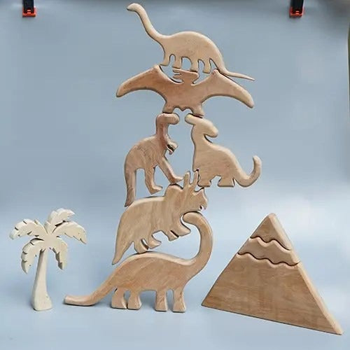 Wooden Dinosaurs Toys - Natural