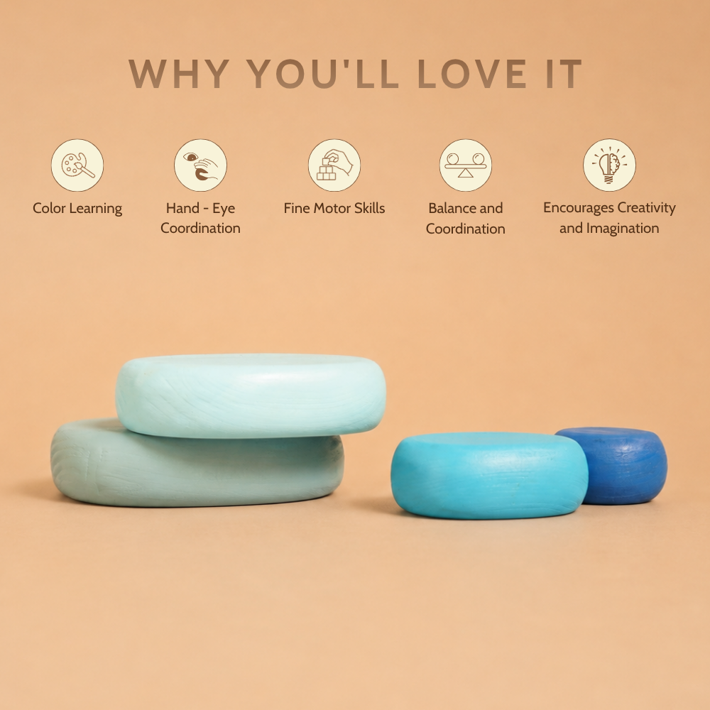 Pebbles Blocks -Blue