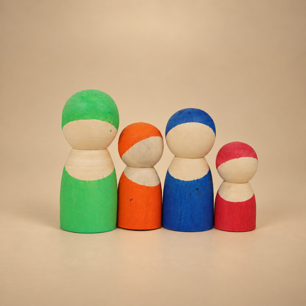 Wooden Peg Dolls Set