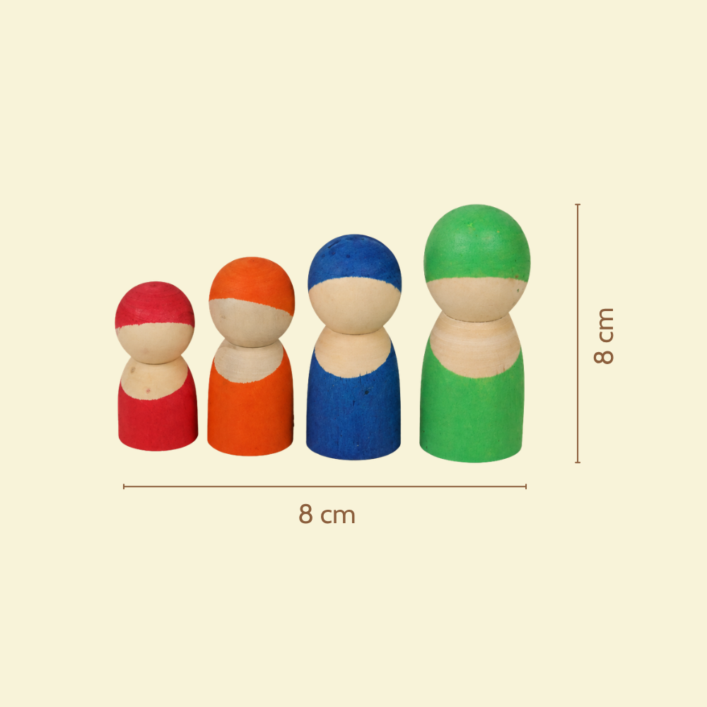 Wooden Peg Dolls Set
