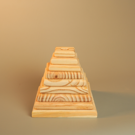 Pyramid Square Wooden Stacker