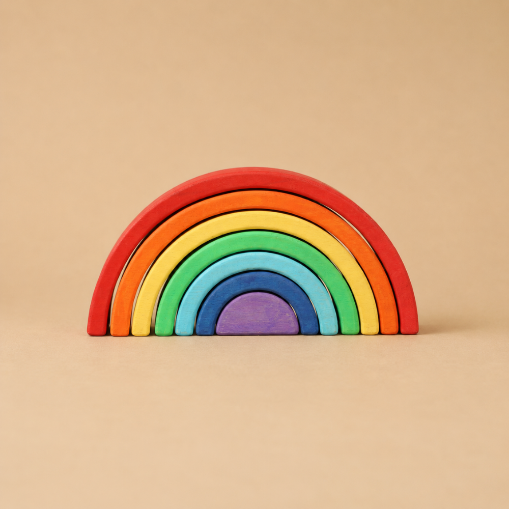 Curve Rainbow Wooden Stacker
