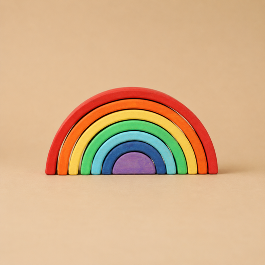 Curve Rainbow Wooden Stacker