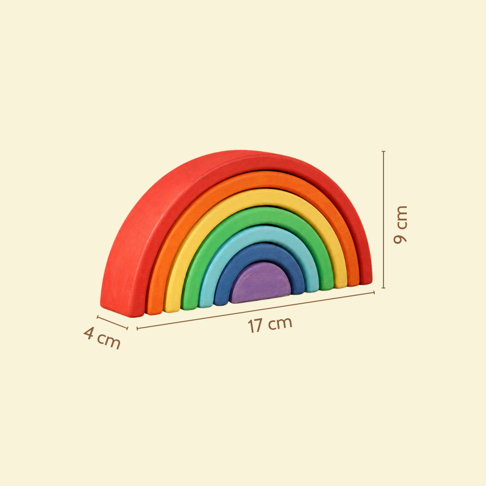 Curve Rainbow Wooden Stacker