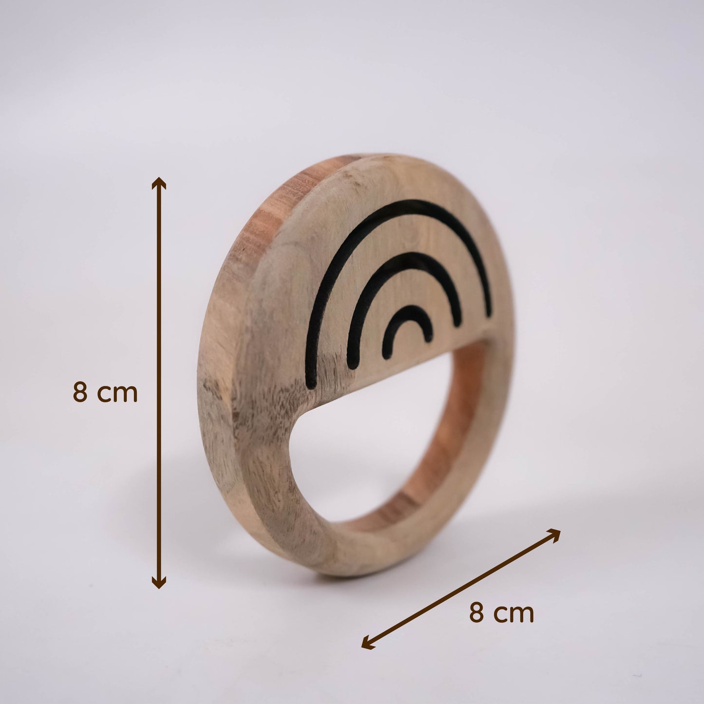 Round Sound Rattler – Neem Wood Sensory Toy