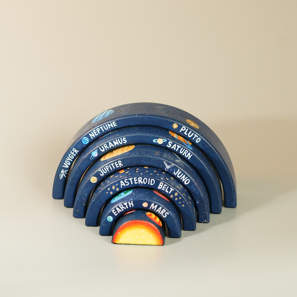 Solar System Wooden Stacker Toy
