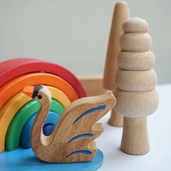  Wooden Swan Bird Toys