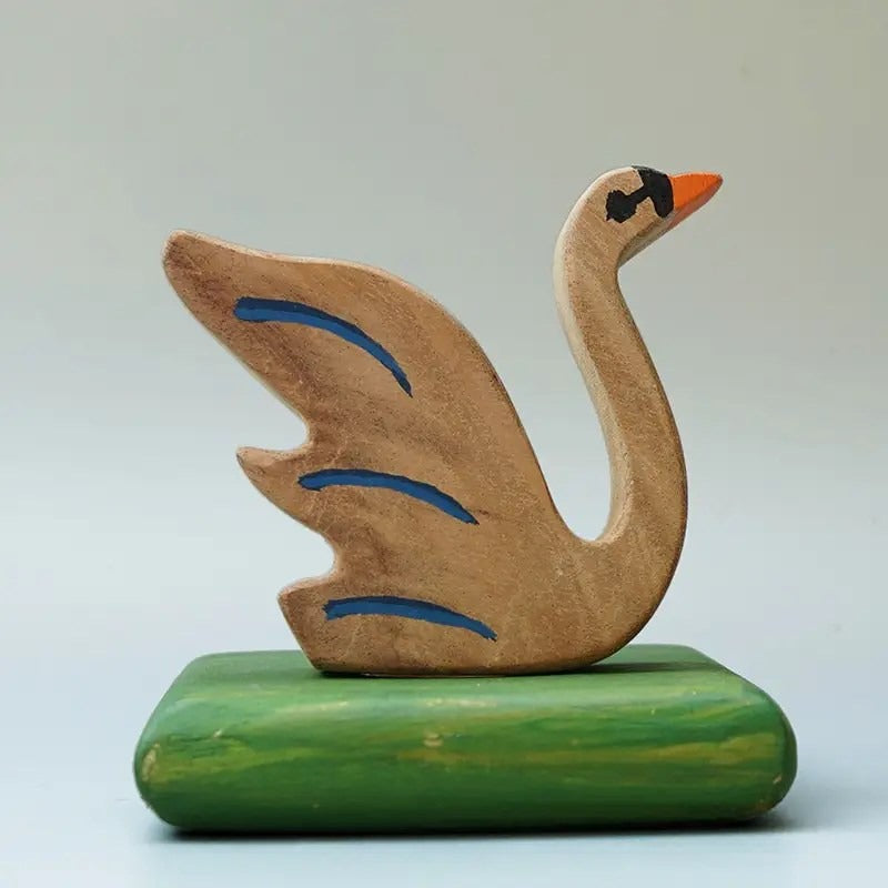 Wooden Swan Bird Toys for 1 & 2 years old
