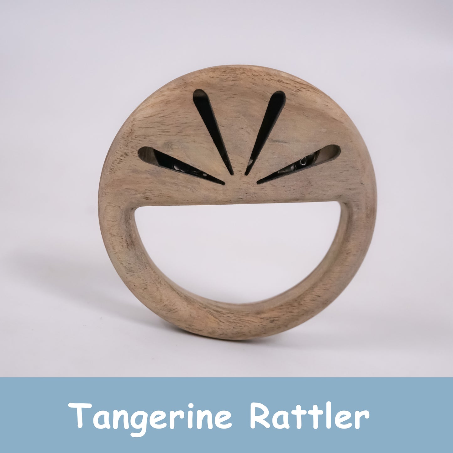 Tangerine Rattler – Neem Wood Sensory Toy
