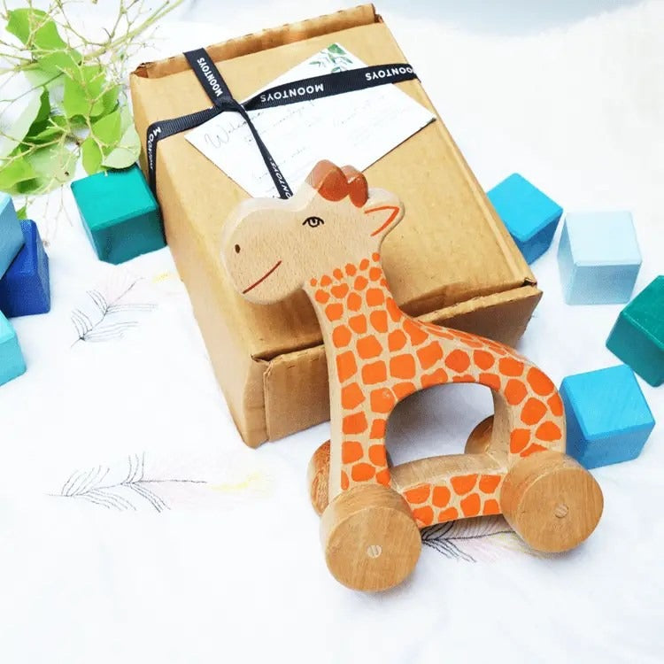 Wooden Giraffe Toys and Box