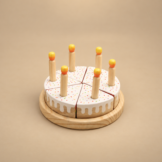 Wooden Vanilla Cake Set