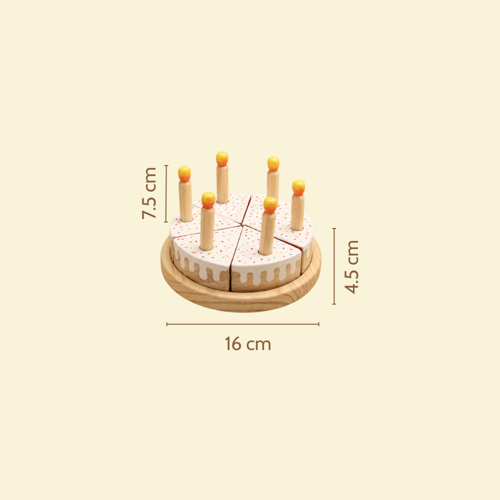 Wooden Vanilla Cake Set
