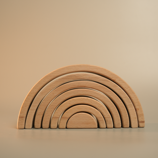 Montessori Wooden Arch Stacker Toy for Toddlers