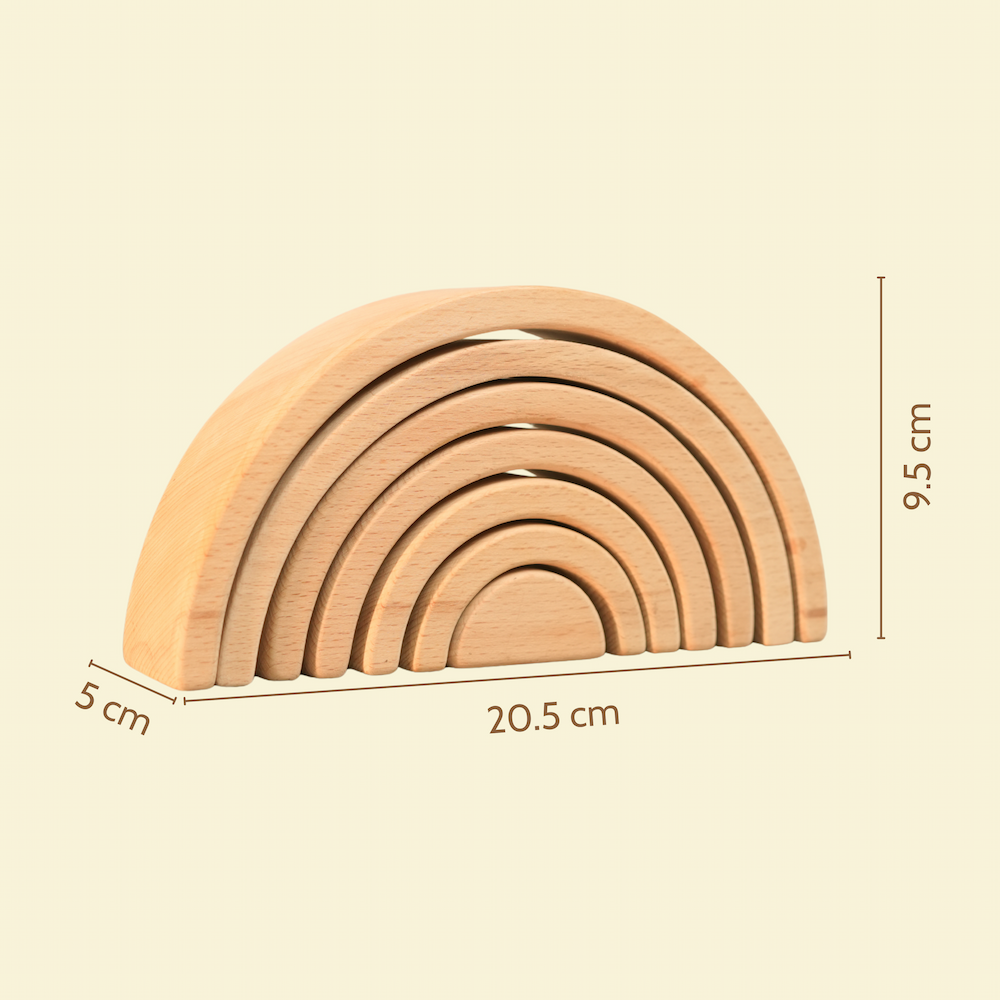 Montessori Wooden Arch Stacker Toy for Toddlers