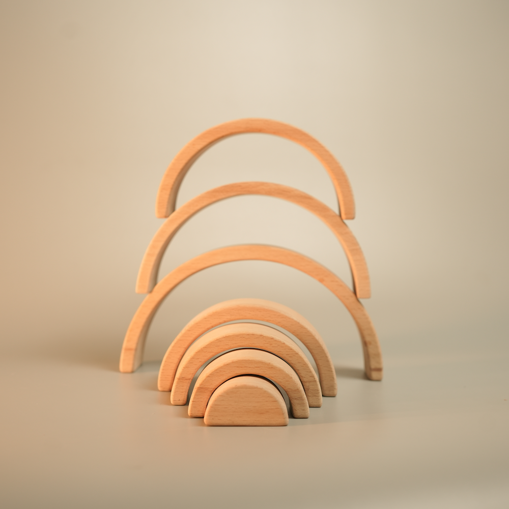 Montessori Wooden Arch Stacker Toy for Toddlers
