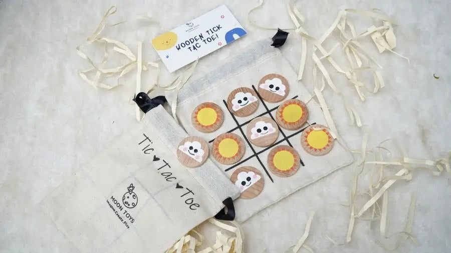 Wooden Tic Tac Toe Game Toy